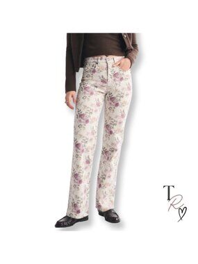 Abercrombie & Fitch NWT 90s Relaxed Floral High Rise Mom Jeans Size 27